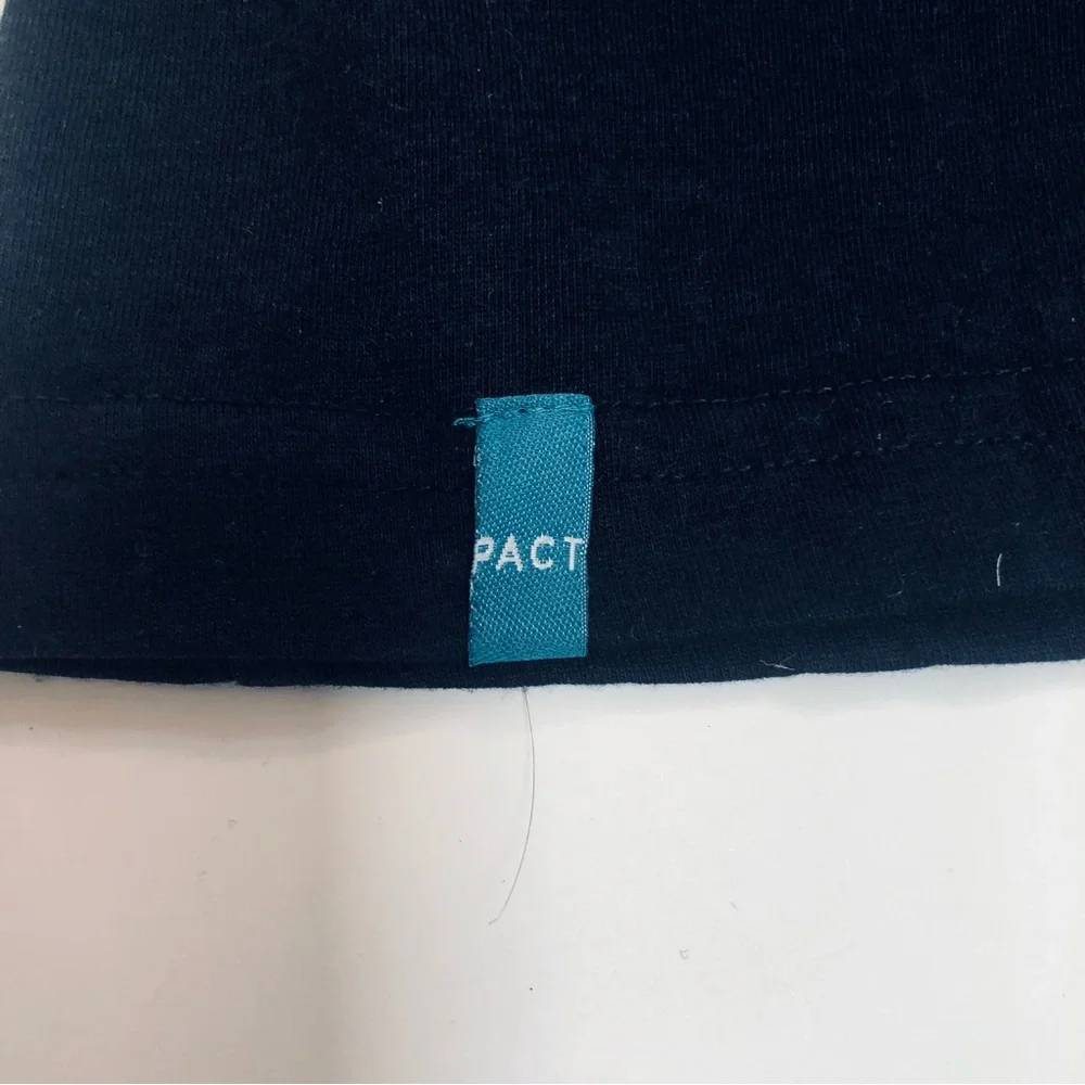 PACT Organic Softspun Men’s Black Crew Neck Tee Size Large - Picture 4 of 5